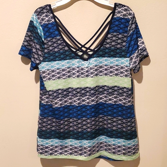 ❤ANTHROPOLOGIE SKIES ARE BLUE STRAPPY TOP/SHIRT, - Picture 2 of 5